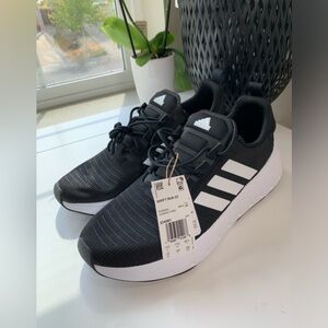 adidas Swift Runn 23 Black/White Men's Sneakers - Size 12